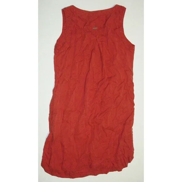 New Womens NWT PrAna L Talton Dress Pockets Patina Red Buttons Soft Sleeveless - Picture 9 of 10